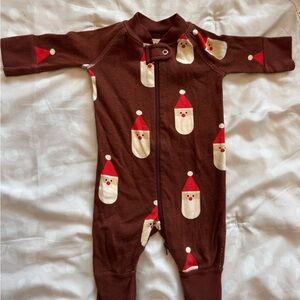 Hanna Andersson Brown Santa Kids Pajamas